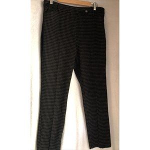 Women’s The Tapered Ankle Plaid Black And Gray Dress Pants 12 Long